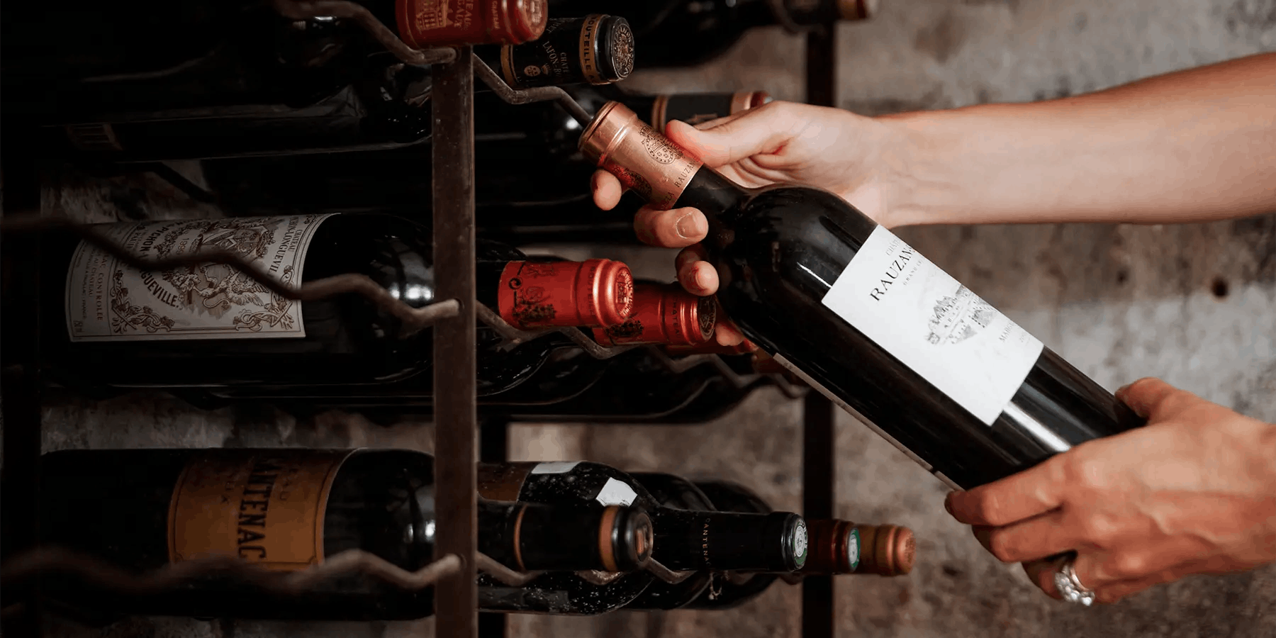 Bouteilles de grands crus de Bordeaux